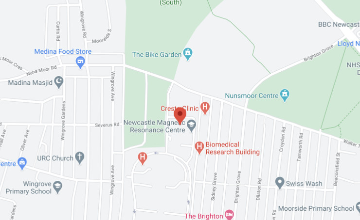 Map of Newcastle location of BioResource Centre