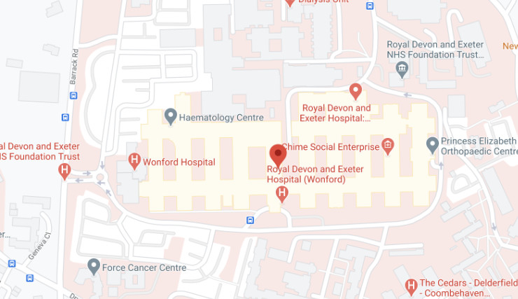 Map of Exeter location of BioResource Centre